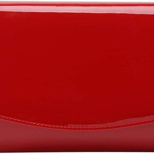 Patent Leather Flap Clutch Classic Elegant Evening Bag Chic Dress Purse